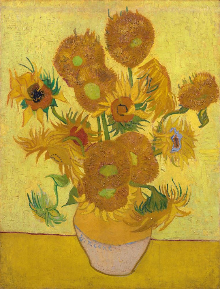 Still Life - Vase with  Fifteen Sunflowers, 1889
