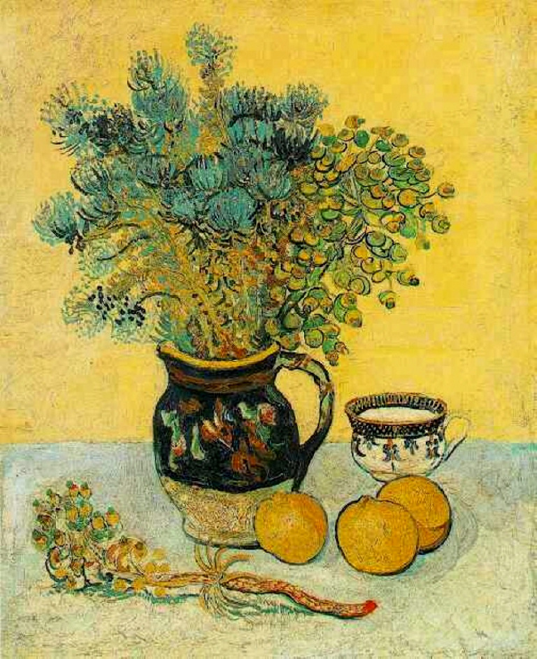 Still Life Majolica Jug with Wildflowers, 1888