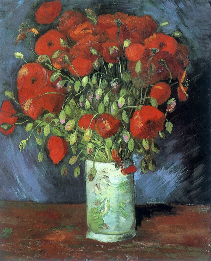 Vase with Red Poppies
