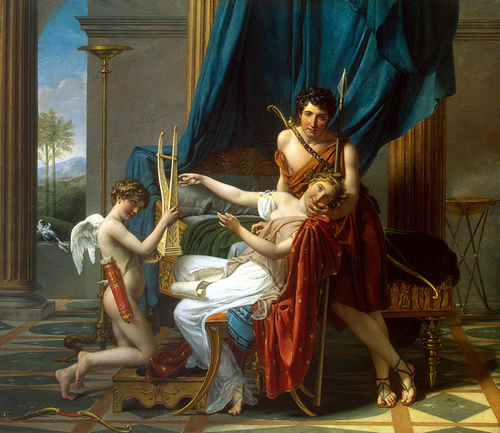 Sappho and Phaon Jacques Louis David oil painting