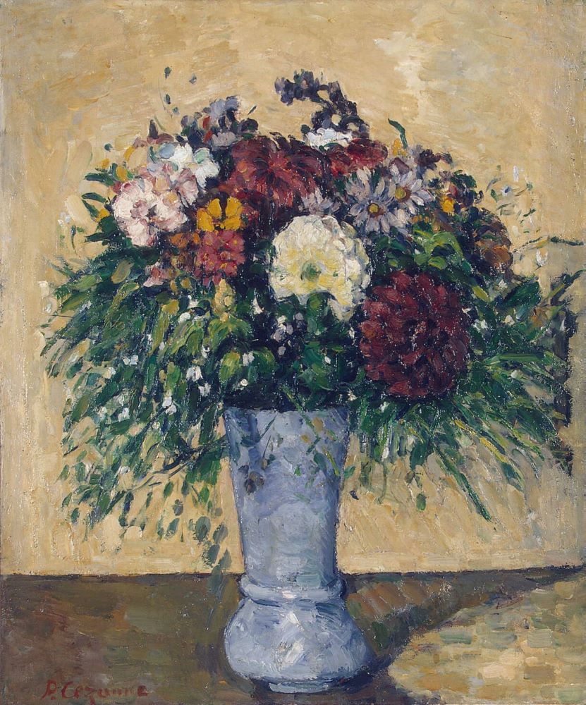 Flowers in a Blue Vase