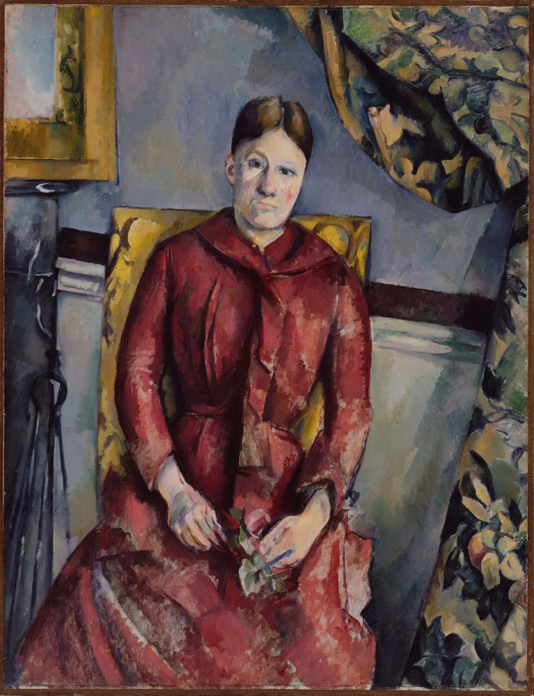 Portrait of Madame Cezanne in a Red Dress