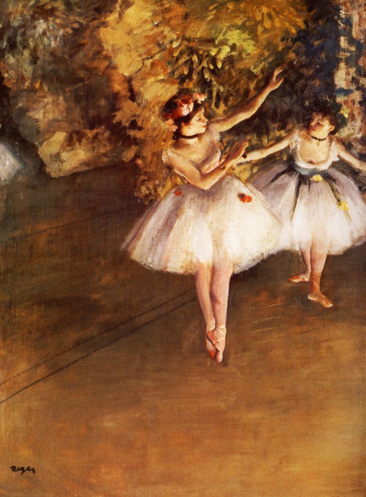 The two dancers on stage