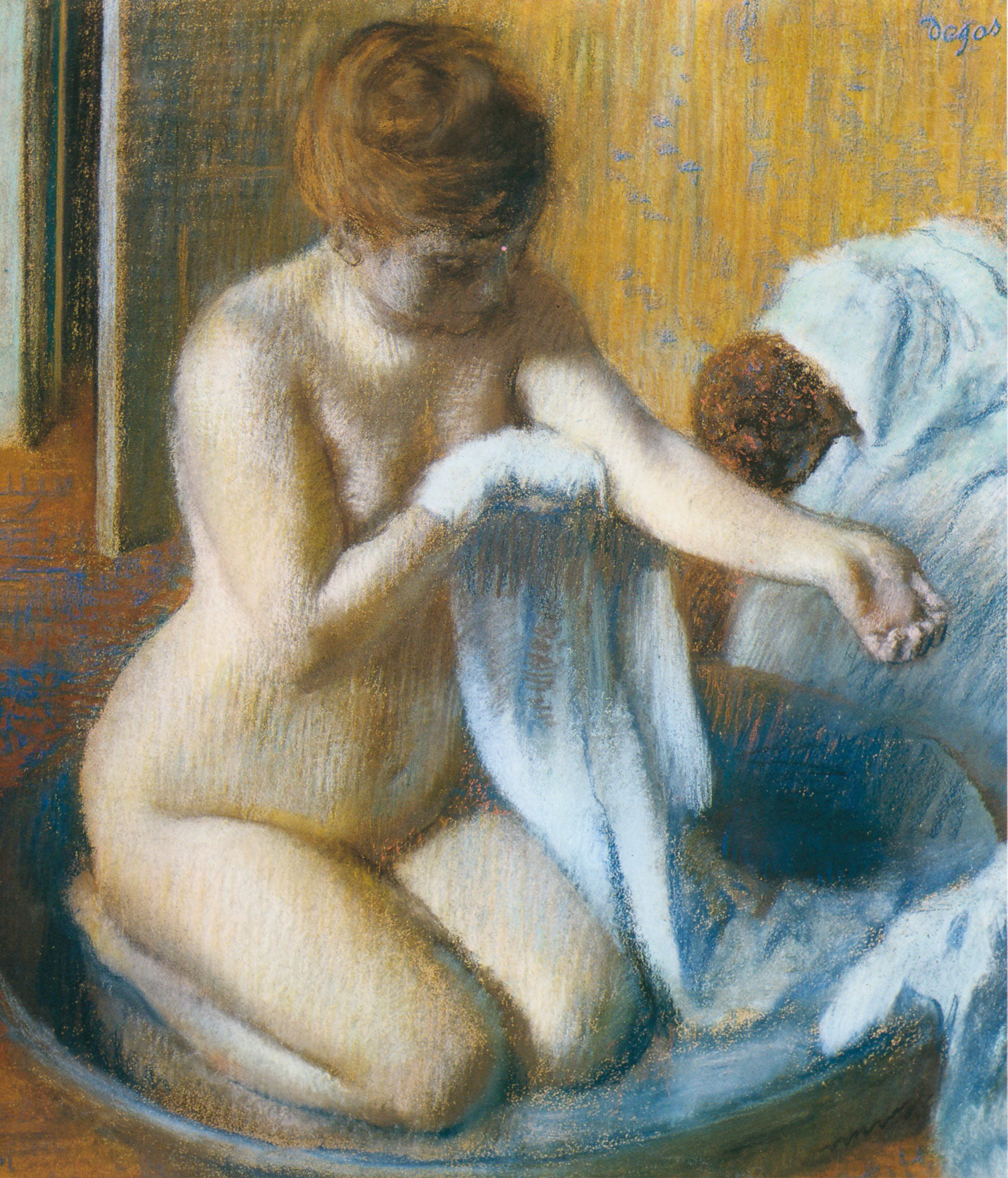 Dance woman with the tub