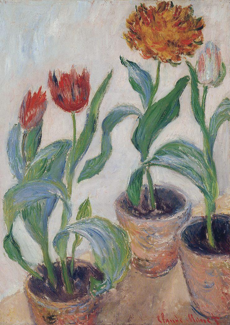 Three Pots of Tulips, 1883 