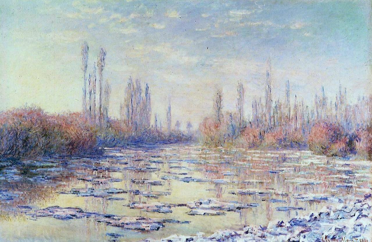 Floating Ice  on the Seine, 1880 