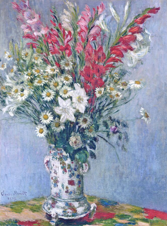 Bouquet of Gadiolas, Lilies and Dasies, 1878 