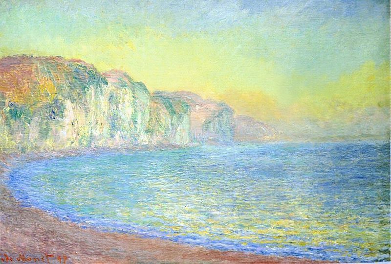 Cliffs at Pourville, Sunset, 1897