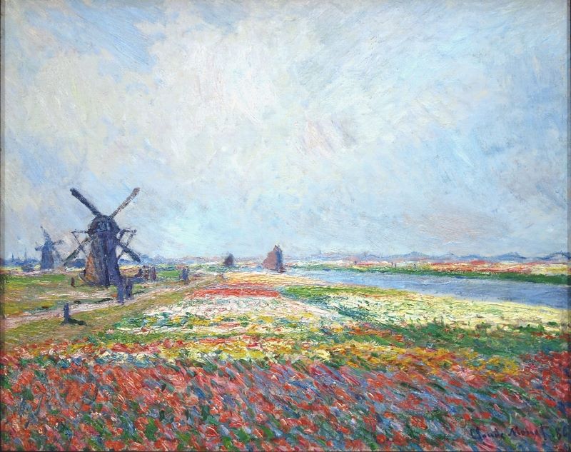 Fields of Flowers and Windmills near Leiden, 1886 