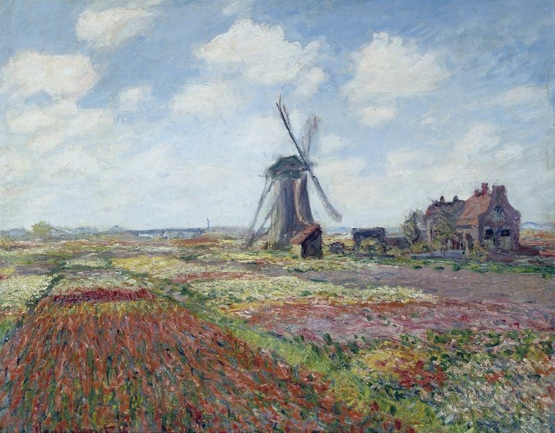 Fields of Tulip With The Rijnsburg Windmill, 1886 
