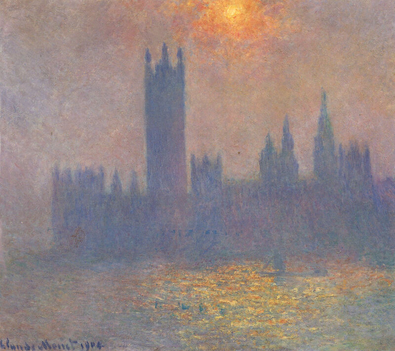 Houses of Parliament, Effect of Sunlight in the Fog, 1904 