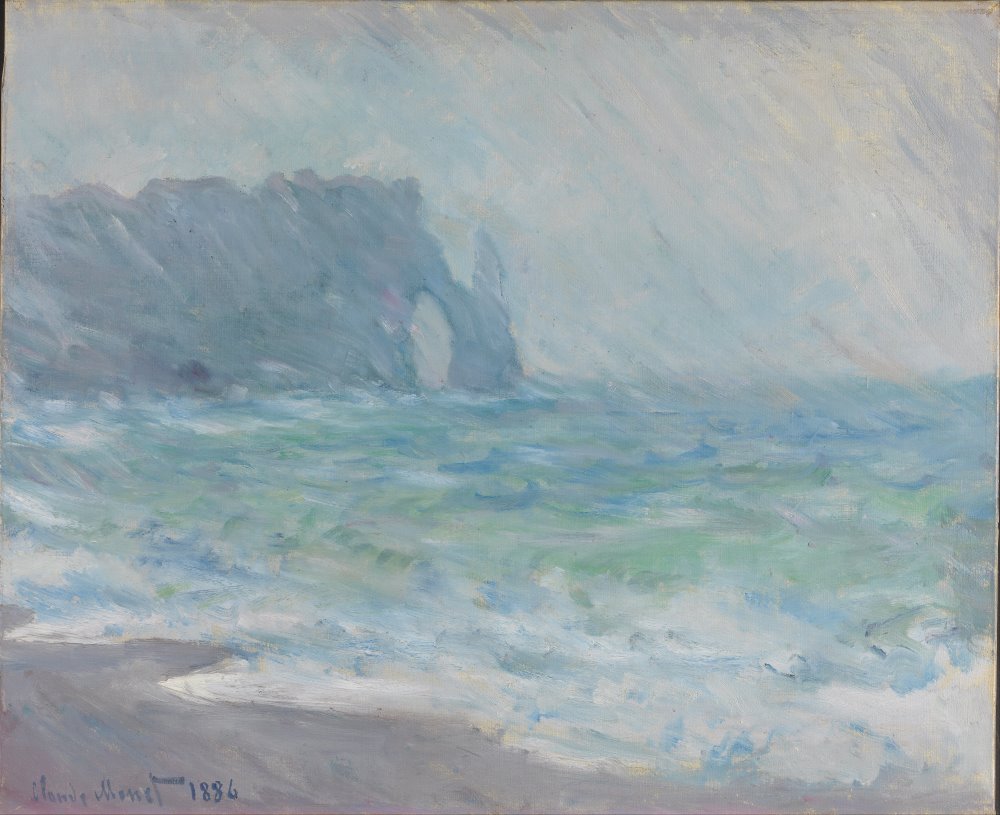 The Manneport, Etretat in the Rain, 1886 