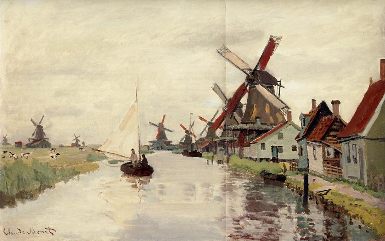 Windmills in Holland, 1871 
