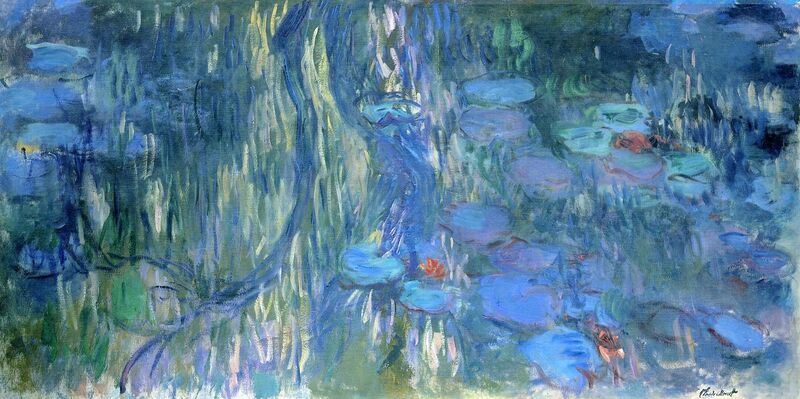 Water Lilies, Reflections of Weeping Willows, 1916