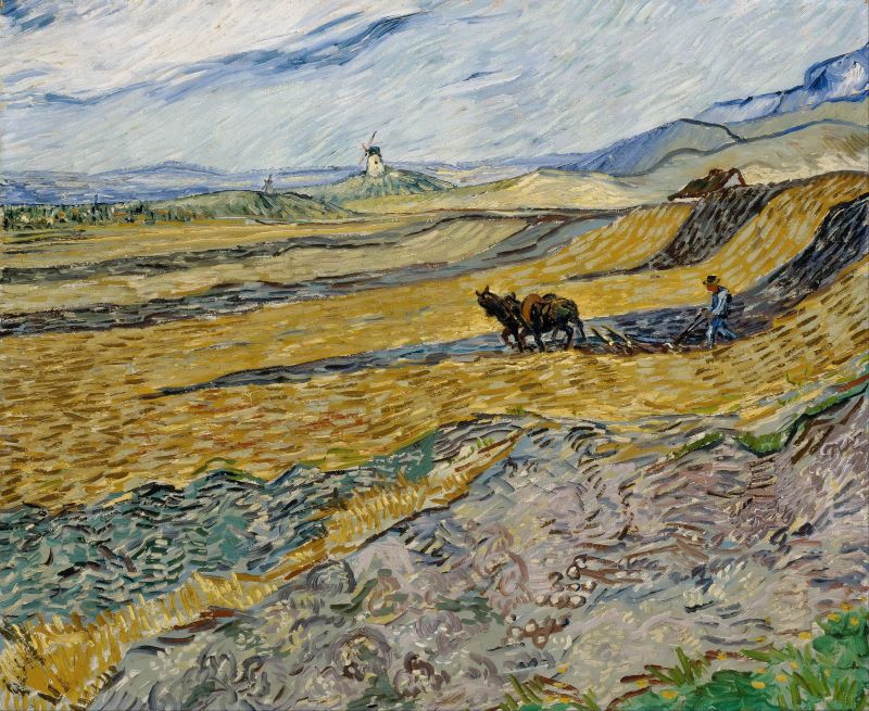 Field and Ploughman and Mill