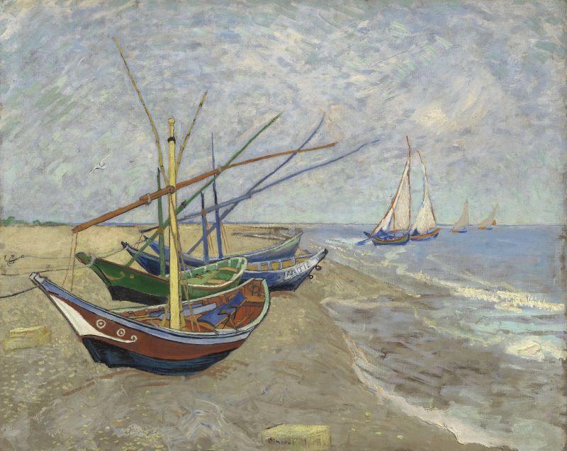 Fishing Boats on the Beach at Les Saintes-Maries