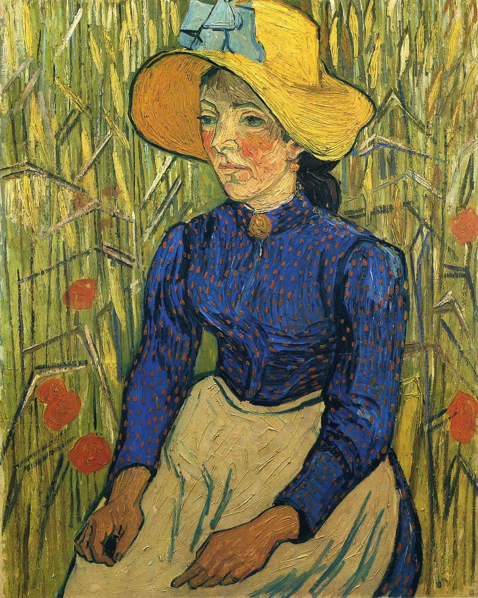 Peasant Girl with Yellow Straw Hat, 1890