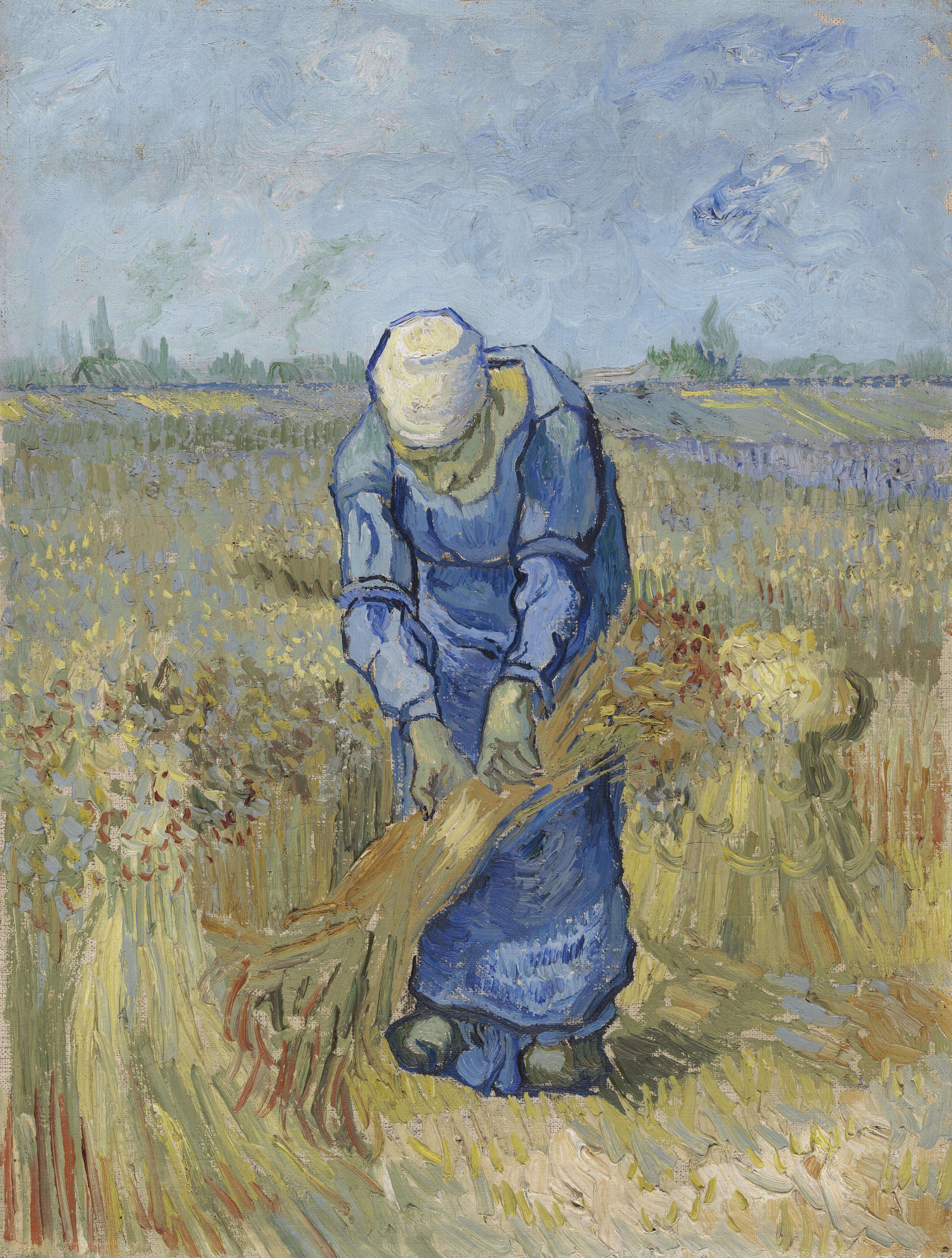 Peasant Woman Binding Sheaves (after Millet), 1889