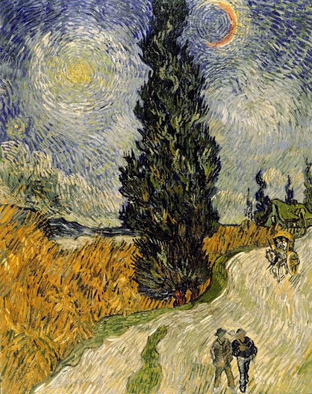 Road with Cypress and Star