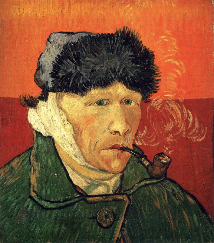 Self Portrait with Bandaged Ear and Pipe, 1889