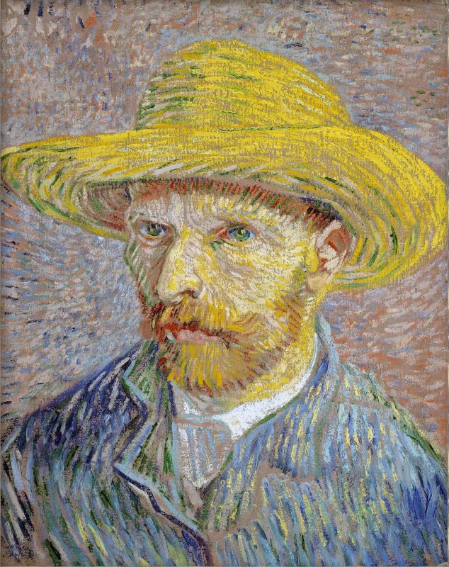 Self Portrait with Straw Hat, 1887
