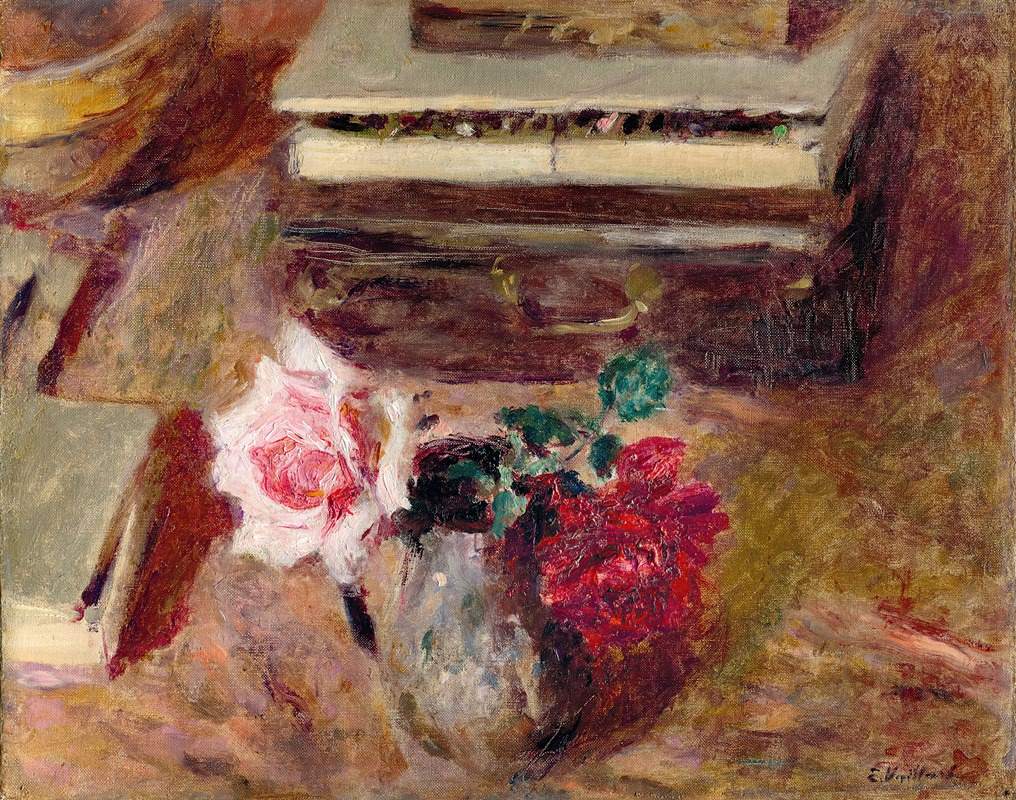 Les Deux roses et la boîte de pastels