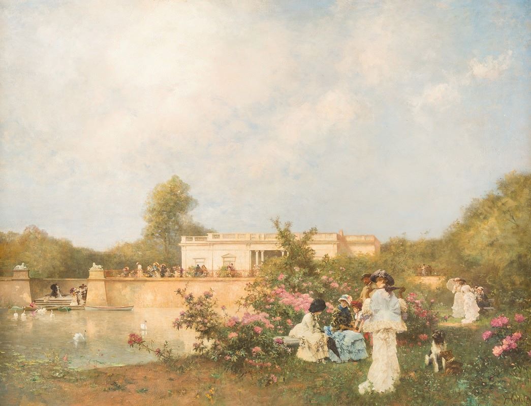 Summer day in the palace garden