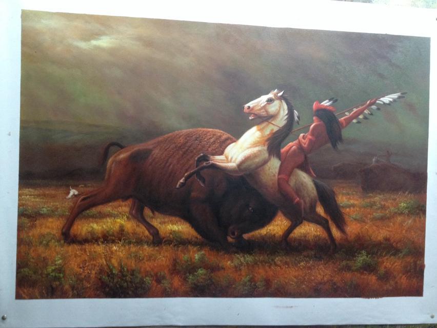  Native American warrior on horseback,