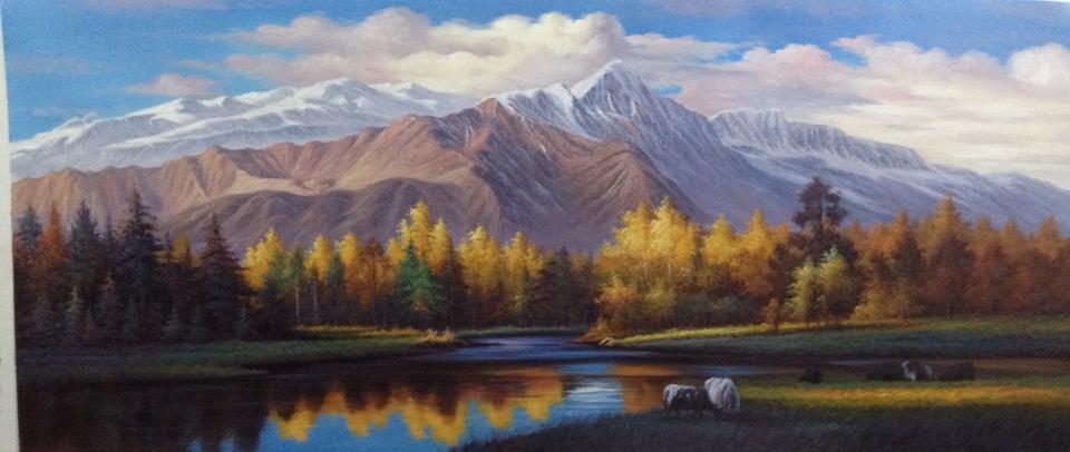 vintage park landscape