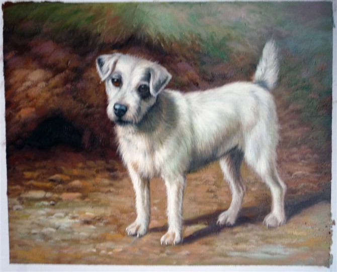 Realistic Parson Russell Terrier Painting