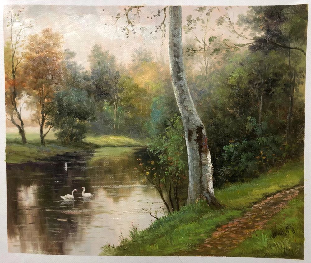 Swan Lake by the Riverside