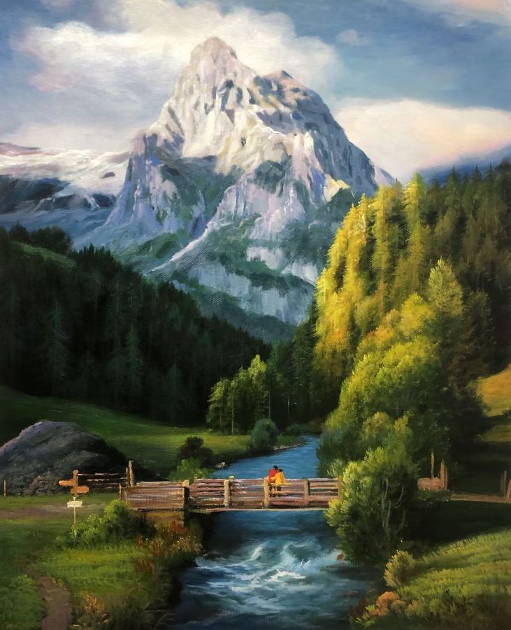 Bridge under the Snow Mountain