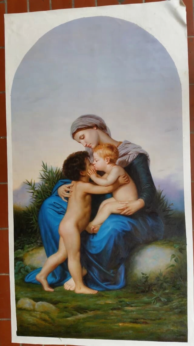 Madonna with Children – Classical Religious Oil Painting