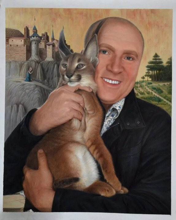 Personal Portrait with Cat Pets