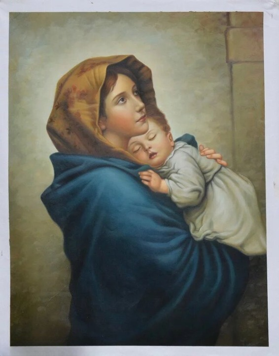 Virgin Mary and the infant Jesus painting